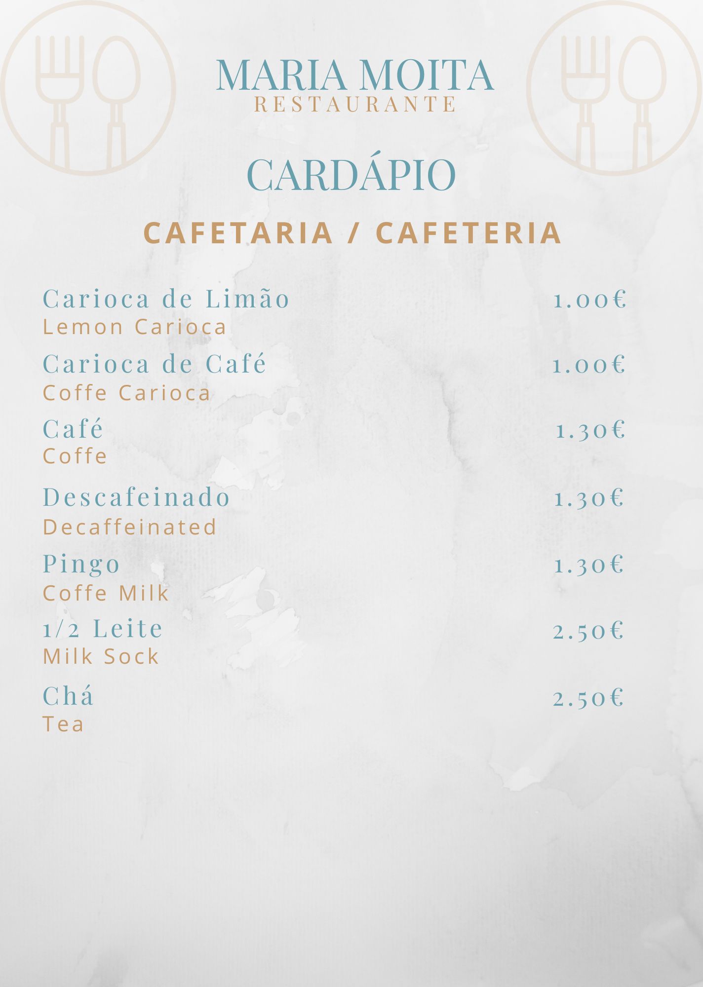 Cardapio Maria Moita Restaurante