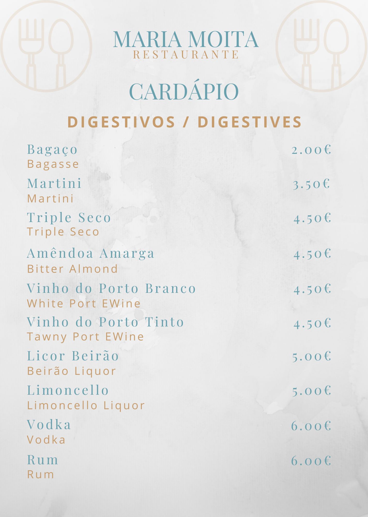 Cardapio Maria Moita Restaurante