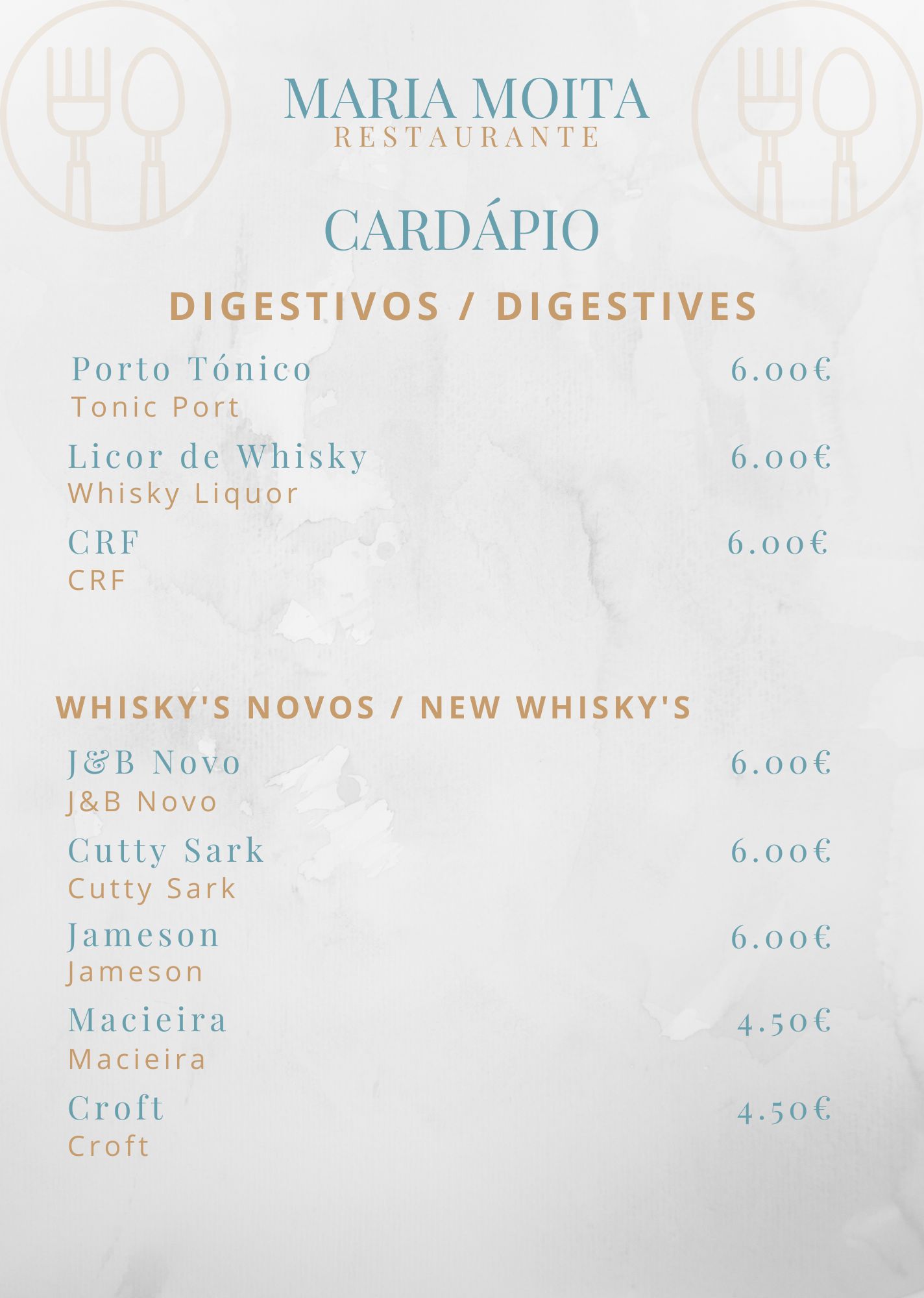 Cardapio Maria Moita Restaurante